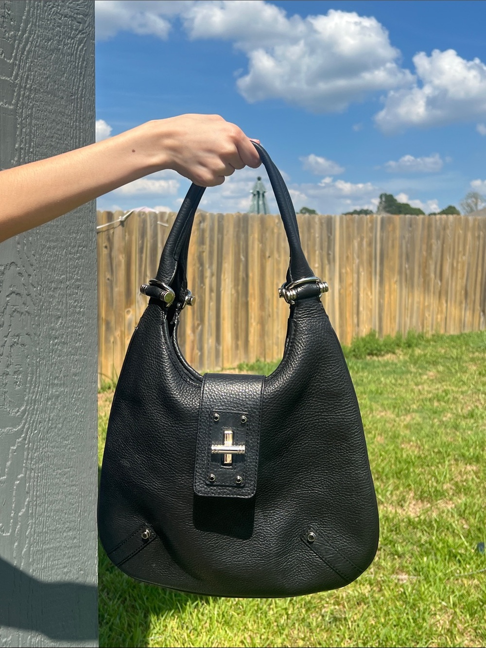 Banana Republic Cow hide leather hobo satchel